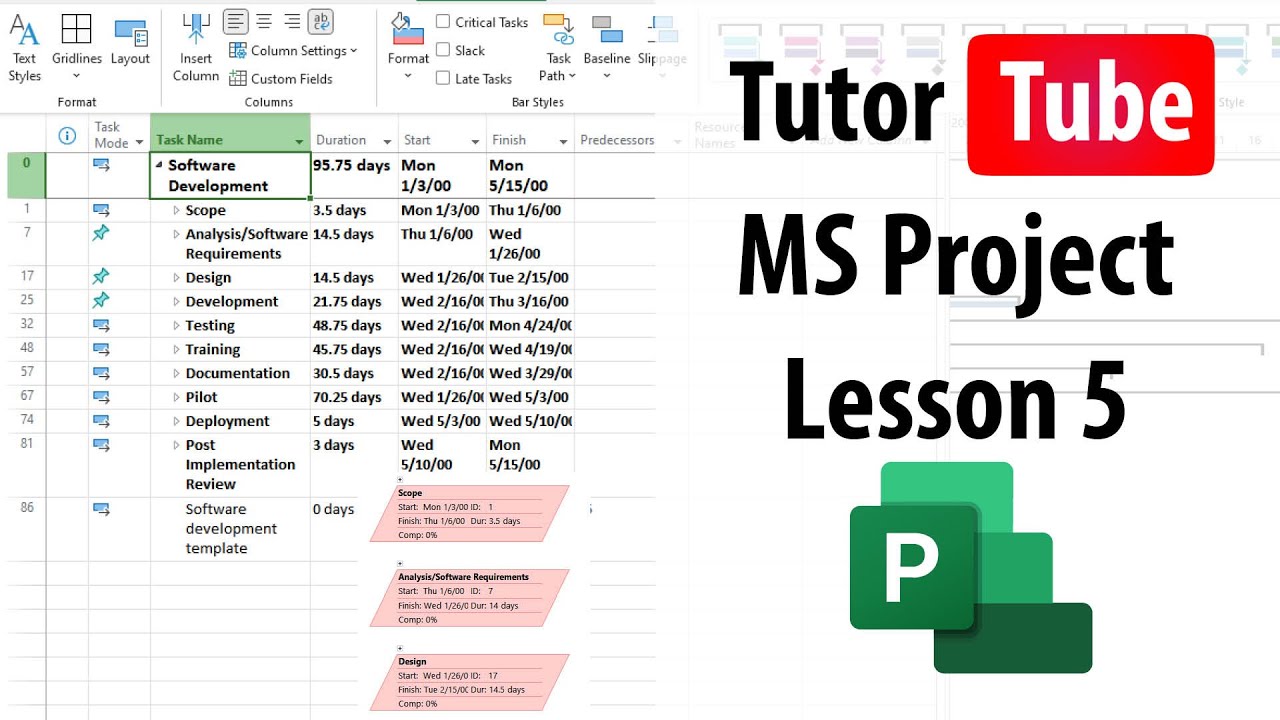 Microsoft Project - Lesson 5 - Creating a New Calendar