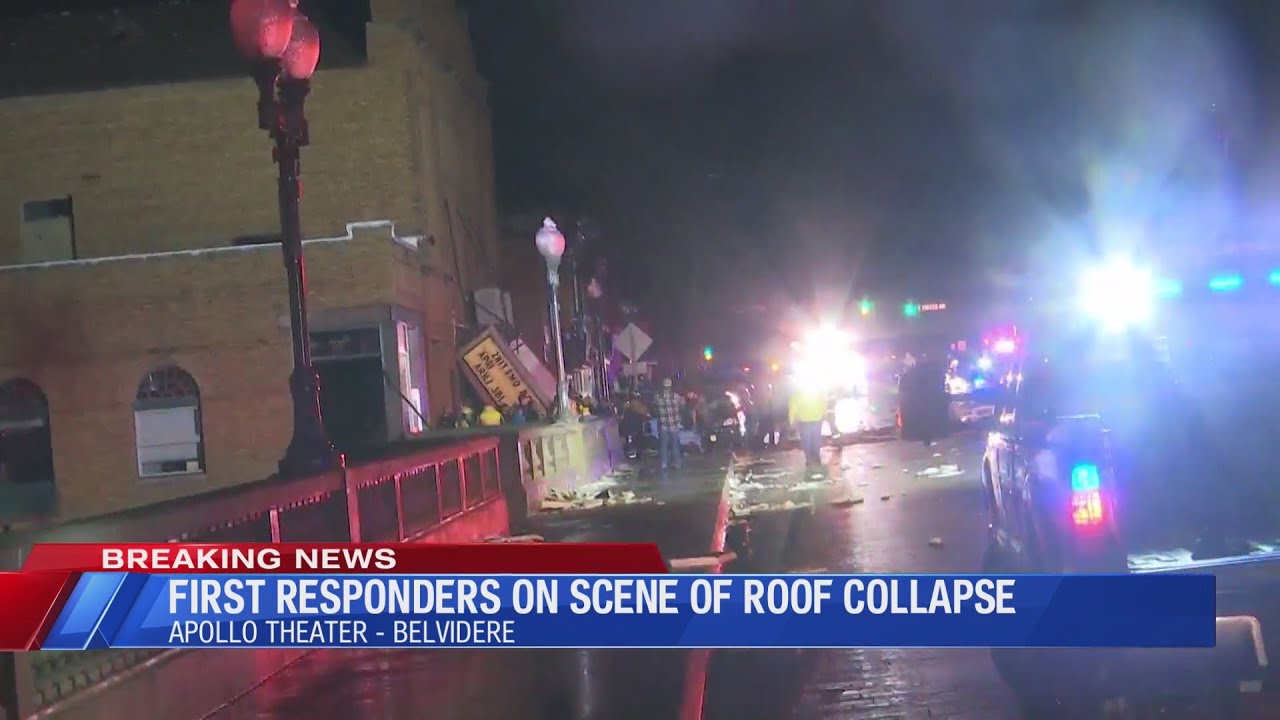 Concertgoers injured as roof of Belvidere's Apollo Theater collapses in storm
