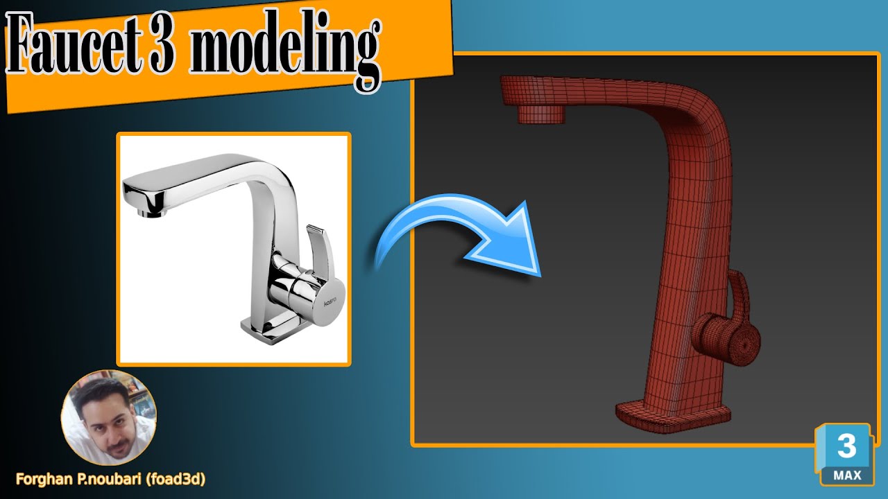 faucet 3 modeling in 3dsmax