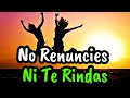 Queda prohibido rendirte  no renuncies ni te rindas jamas  reflexin motivacin