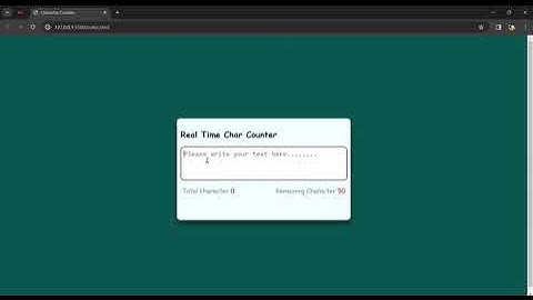 How To Create Real-Time Character Counting Using Html, CSS & JS  |Create Character Count Website  JS