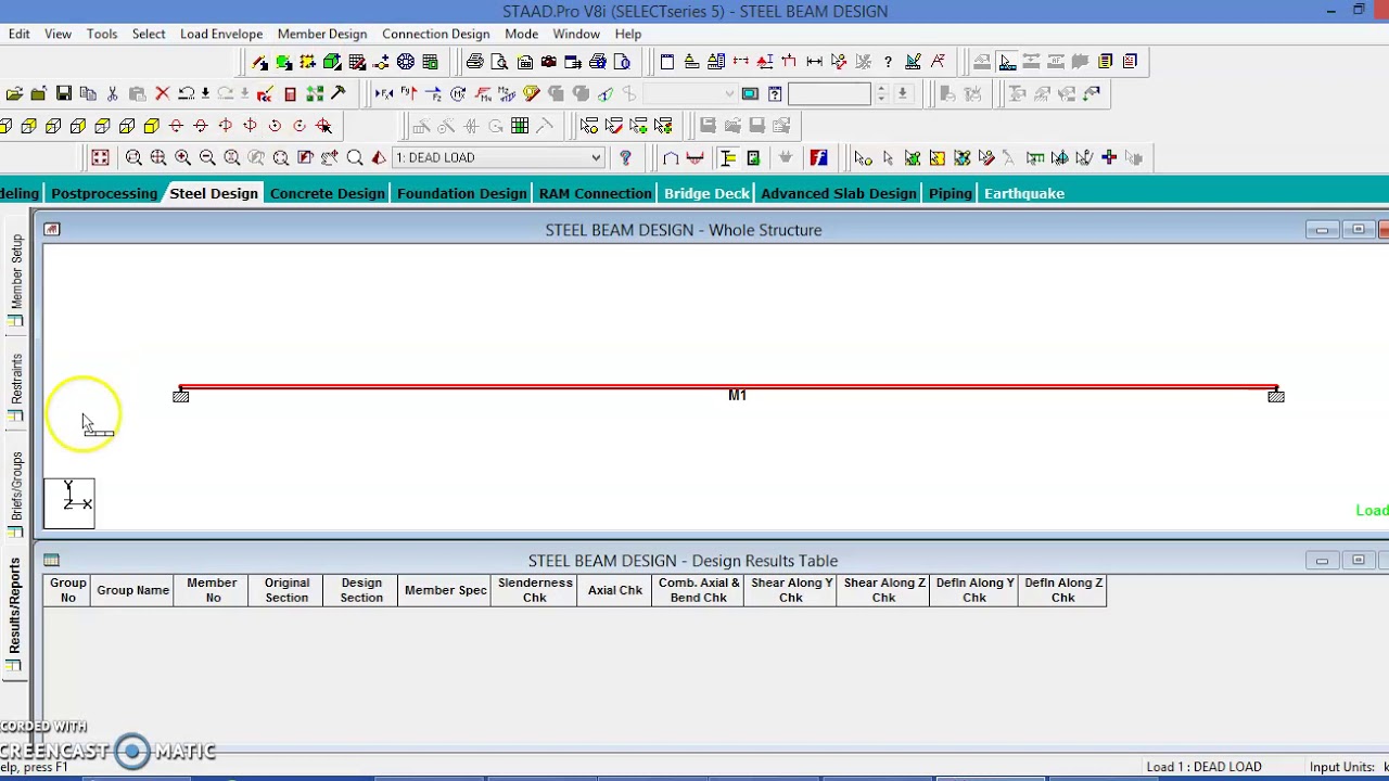 Analysis and design of a steel beam using staad Pro - YouTube