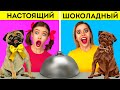 ЧЕЛЛЕНДЖ: ШОКОЛАДНАЯ ЕДА vs. ОБЫЧНАЯ || Веселые пранки! Дегустация от 123 GO! FOOD