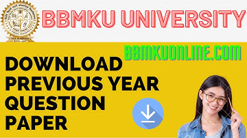 BBMKU University Dhanbad Jharkhand Previous Year Question Paper Free Download I BBMKUONLINE.COM