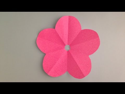 折り紙 梅の花 簡単な切り方 Origami Plum Youtube