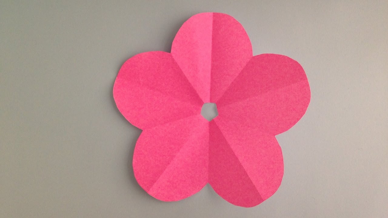 折り紙 梅の花 簡単な切り方 Origami Plum Youtube