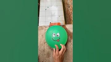 Experiment: Will the emoji water balloon explode if dropped from a height?
