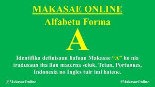 Makasae Online Alfabetu Forma A Identifika Definisaun Basiku