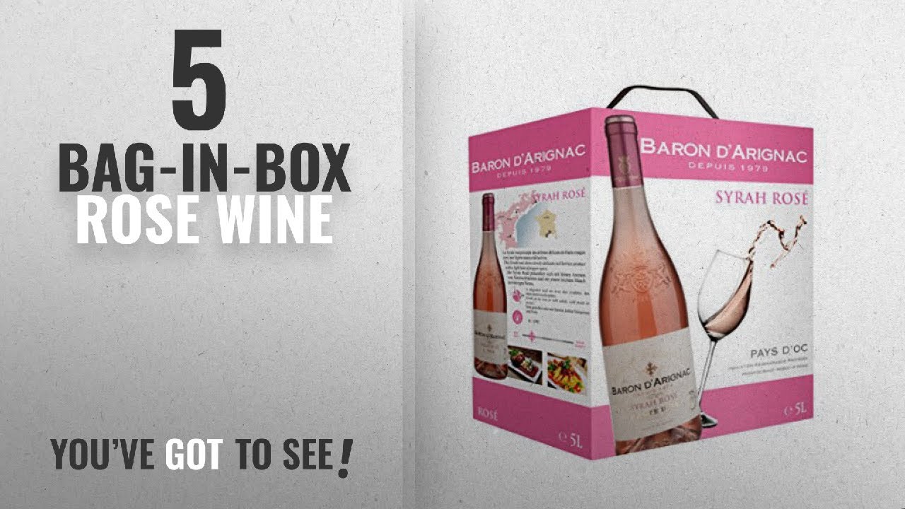 Top 10 BagInBox Rose Wine [2018] Baron d'Arignac Syrah rose 2016 5L