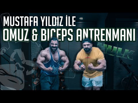 MUSTAFA YILDIZ (M.Y.HULK) ile HOME GYM’DE OMUZ \u0026 BICEPS ANTRENMANI | BUĞRA KESKİN IFBB PRO