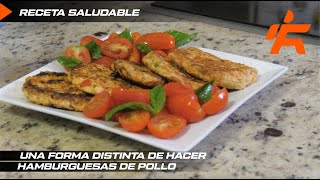 UNA FORMA DISTINTA DE HACER HAMBURGUESAS DE POLLO 2024 #somosrunfit