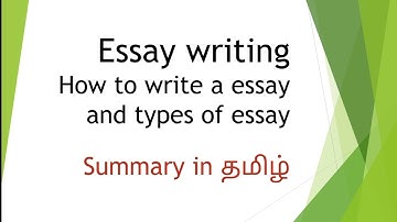 #essay #writing in #english #summary in #tamil #ug 1#sem #students #notes #net #set #tnpsc #msu #yt