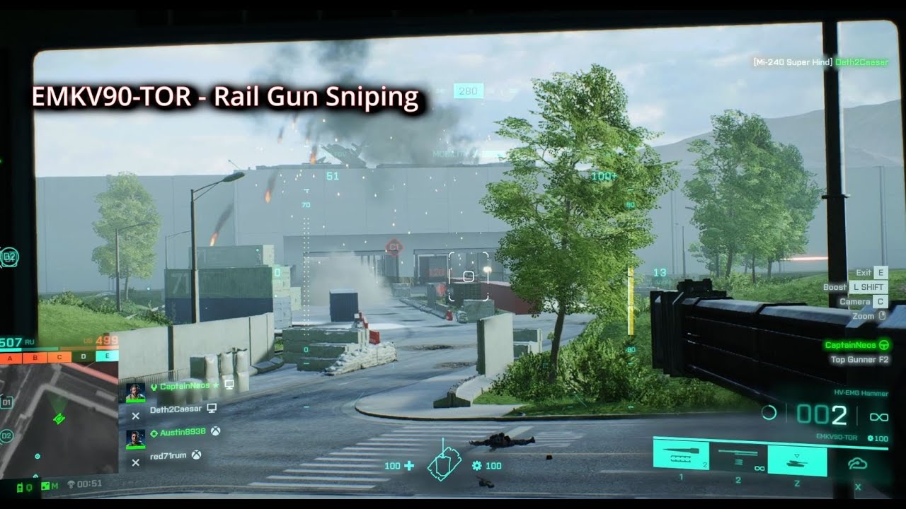 Battlefield 2042│TANK EMKV90TOR Railgun Canon Sniping INSANE