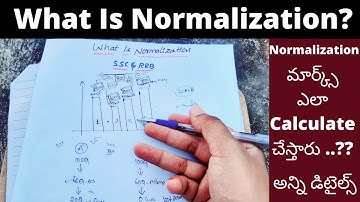 Normalization In Telugu| Normalization In SSC CHSL CGL MTS RRB NTPC GroupD Exams|Normalisation Marks
