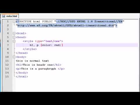 XHTML and CSS Tutorial   28   Style More Than One Elements & Span!