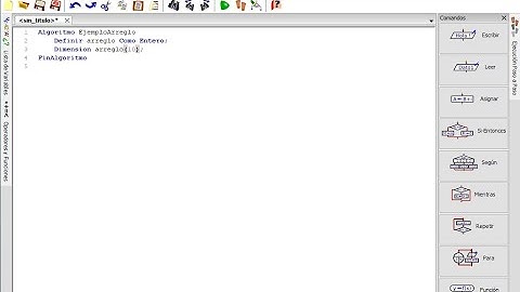 Crear un arreglo en Pseint