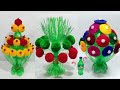 3 best guldaste craftplastic bottle flower vase  woolen flower guldastadiy bouquet craft ideas