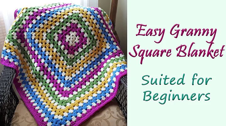 CROCHET: Easy Granny Square Blanket for Beginners