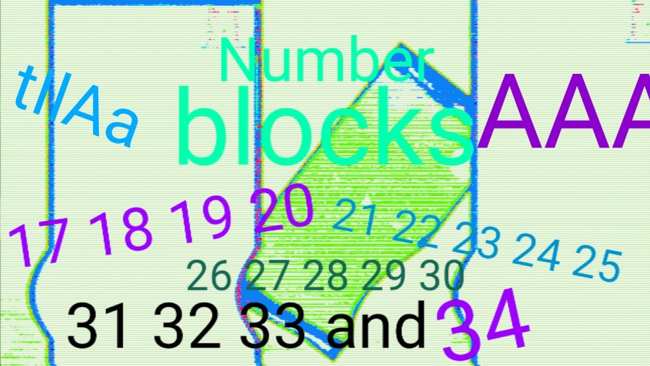 numberblocks : 17 18 19 20 21 22 23 24 25 26 27 28 29 30 31 32 33 and ...