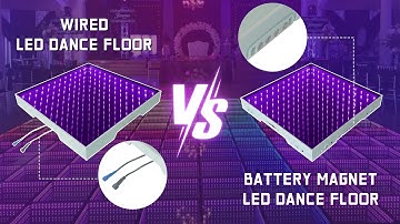 Battery Magnet led mirror dance floor VS Wired led dance floor