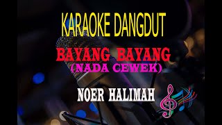 Karaoke Bayang Bayang Nada Cewek - Noer Halimah (Karaoke Dangdut Tanpa Vocal)