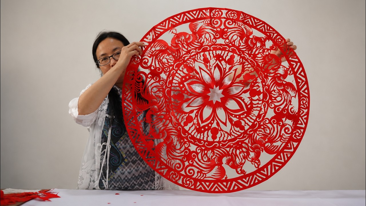 中国ヴィンテージペーパーカットアートセット 中国切り絵 ペーパー