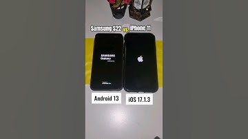 Samsung S22 vs. iPhone 11 boot up! Android 13 vs. iOS 17.1.3 #galaxys22 #iphone11 #android13 #ios17