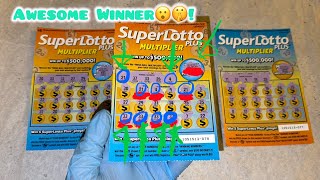 AWESOME WINNER $5 SUPER LOTTO PLUS MULTIPLIER CALIFORNIA LOTTERY SCRATCHERS SCRATCH OFF!