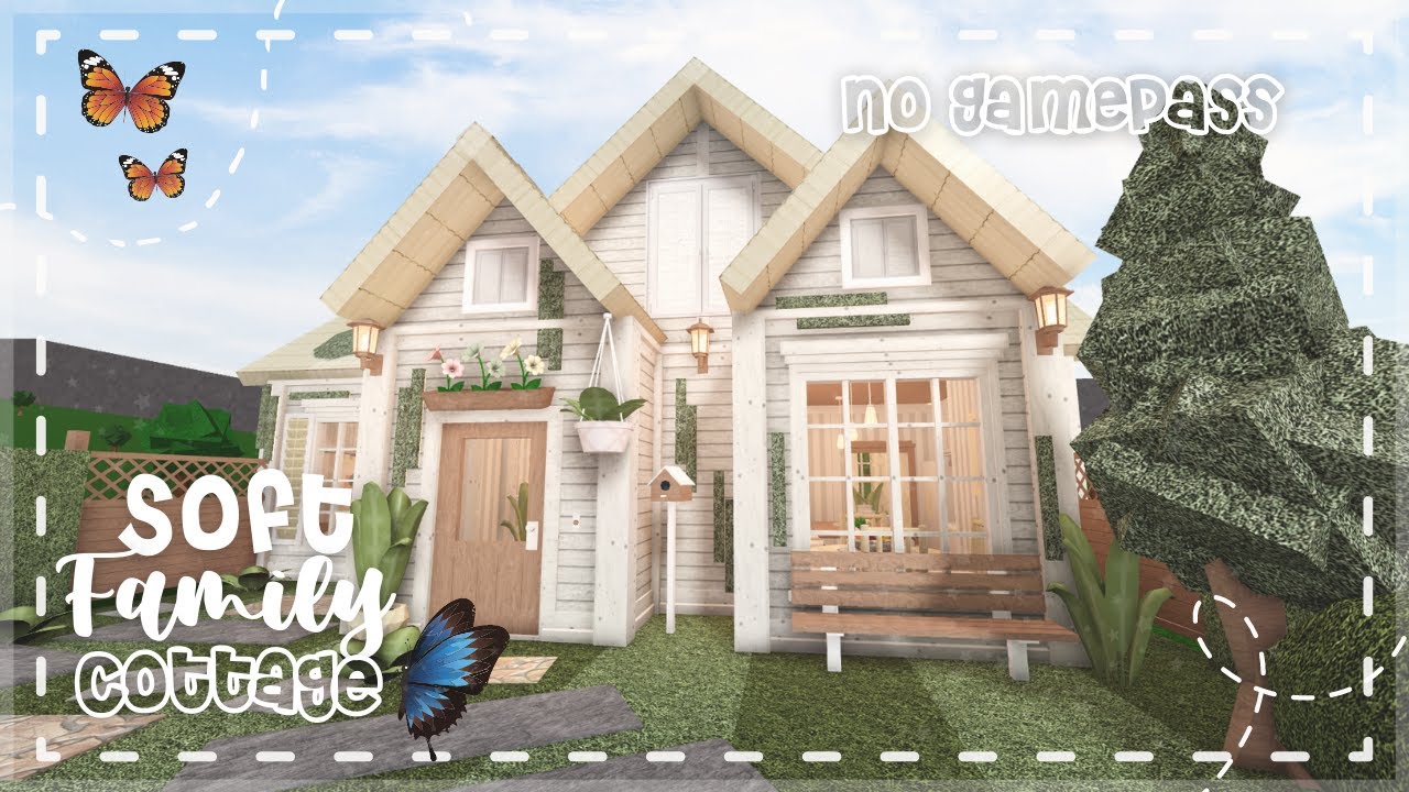 Roblox Bloxburg, No Gamepass English Cottage Family House, Speedbuild +  Tour, Minami Oroi, bedroom, single-family detached home, kitchen, Roblox, ↓ ~ O p e n M e ~ ↓ ↓ ↓ ↓ ↓ ↓ ↓ - ~ D e t a i l s ~ - - House, By  Minami Oroi