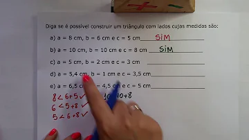 Como saber se é possível construir um triângulo?