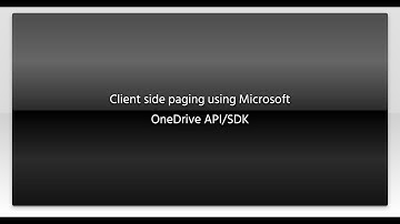 Client side paging using Microsoft OneDrive API/SDK