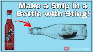 How To Make A Ship In A Bottle | Make a ship in a bottle | Bottle Ship | Artist Souroshish