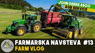 FARMÁRSKA NÁVŠTEVA #13 [ Farm Vlog - JOHN DEERE 8800i senážujeme krásne kopce AGB SERVICE ]