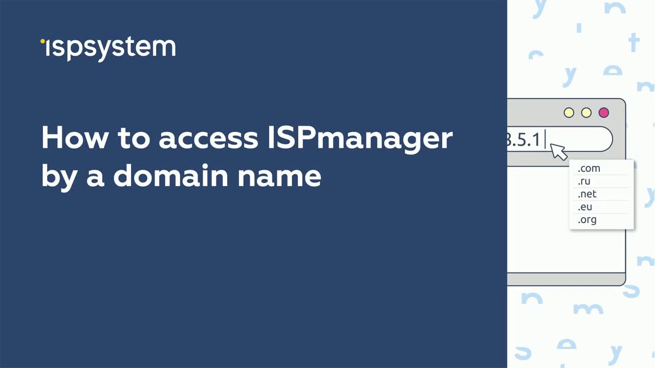 How to access ISPmanager by a domain name - YouTube