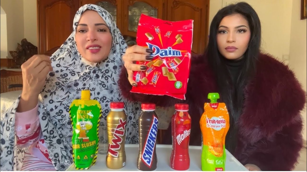 تجربتي أنا وبنتي في تذوق العصائر اللي بطعم البسكويت المشكلط 🍷🍹🧋🥤