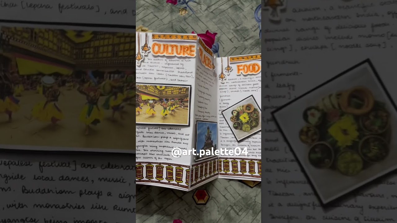Brochure making | sikkim🏙️ #art #artist #project #sikkim #foryou #shorts #youtube #youtubeshorts