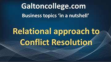 Relational approach to conflict resolution