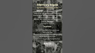 “Memory Made” Song Credits! #countrymusic #music ##musicrecording #newmusic #songwriter