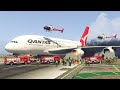 Giant Airbus A380 Emergency landing After Mid-Air Collision with A320 - GTA 5