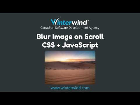 Blur Image on Scroll with CSS and JavaScript