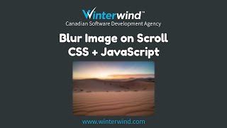 Blur Image on Scroll with CSS and JavaScript
