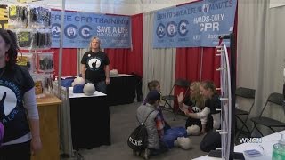 Learning CPR at the NC State Fair