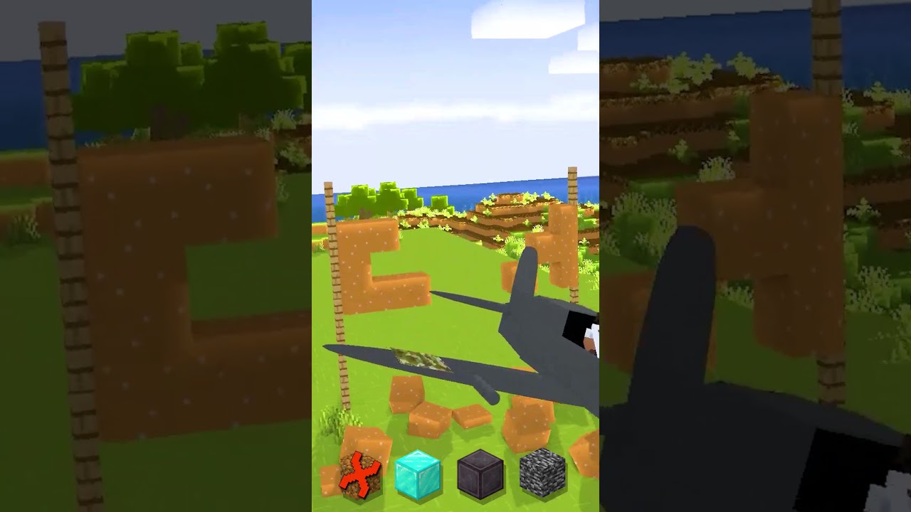 Carry Plane vs Bedrock ?? #minecraftshorts