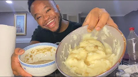 AFRICAN FOOD MUKBANG ( FUFU and OKRA SOUP) *LOUD ASMR*