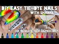 DIY tie dye nails with sharpie | EASY | press on nails | nails at home | no acrylic | vanity Val