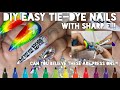 tie dye nails with sharpie