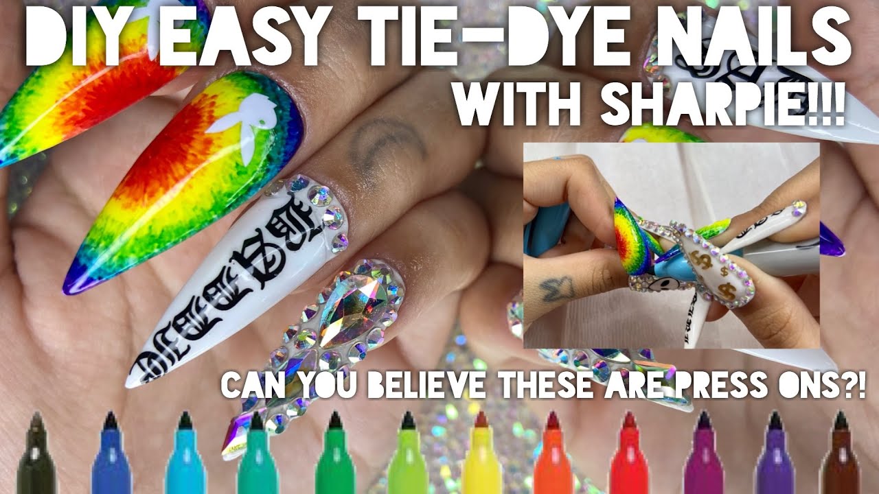 Sharpie Tie Dye Nail Art Ideas - wide 8