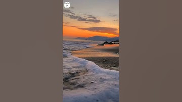 amazing water beach video with sunrise #shorts #beach #ytshorts