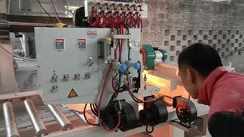 High efficiency stone flaming machine surface anti-skipping processing machine