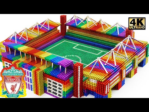Bangun Stadion Anfield, Liverpool FC Dari Magnetic Balls (Memuaskan) | Seri Dunia Magnet
